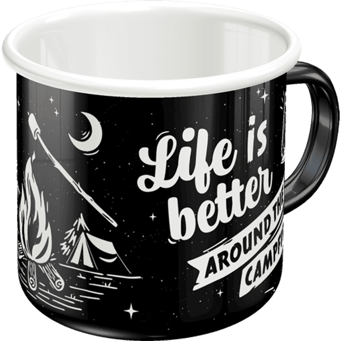 Hovedbilde Emaljekrus - Life is Better Around the Campfire