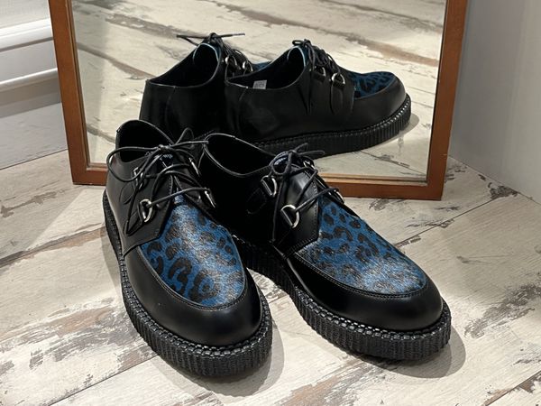 Creeper Shoe - Harley - Blå Leopard