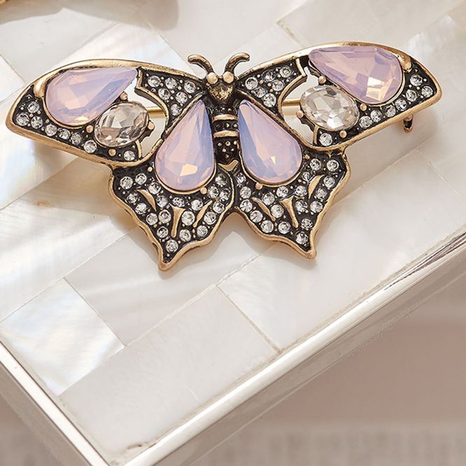 Hovedbilde Brosje - Butterfly in Rose Opal