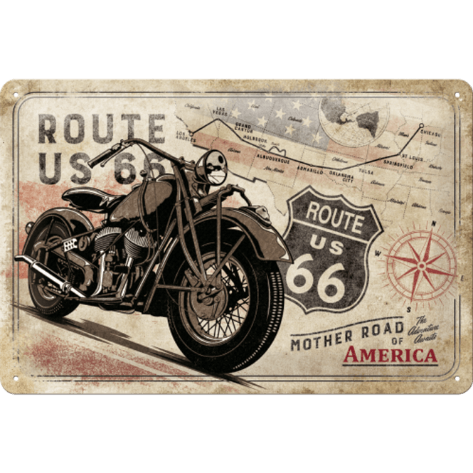Hovedbilde Metallskilt - Route 66