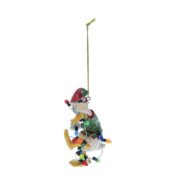 Jim Shore - Ornament Donald Duck med Julelys
