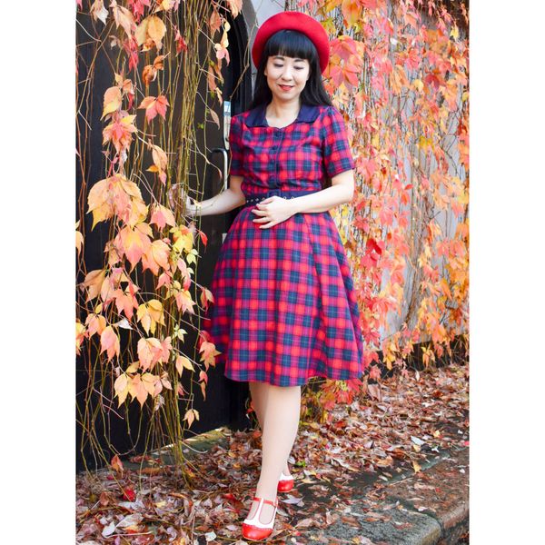 Dolly & Dotty - Penelope Rockabilly Rød Rutet