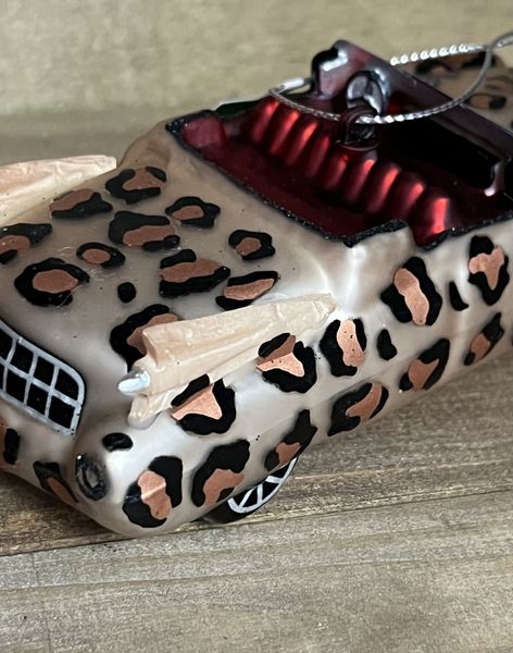 Leopard Bil Glass