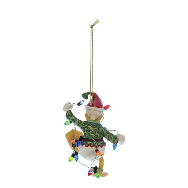 Jim Shore - Ornament Donald Duck med Julelys