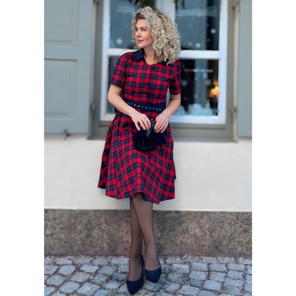 Dolly & Dotty - Penelope Rockabilly Rød Rutet